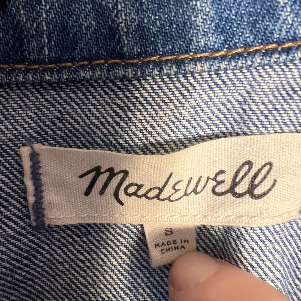 Madewell Button Down Jean Jacket small - image 5
